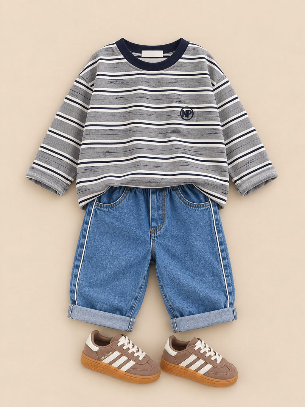 Stripe Denim Pants